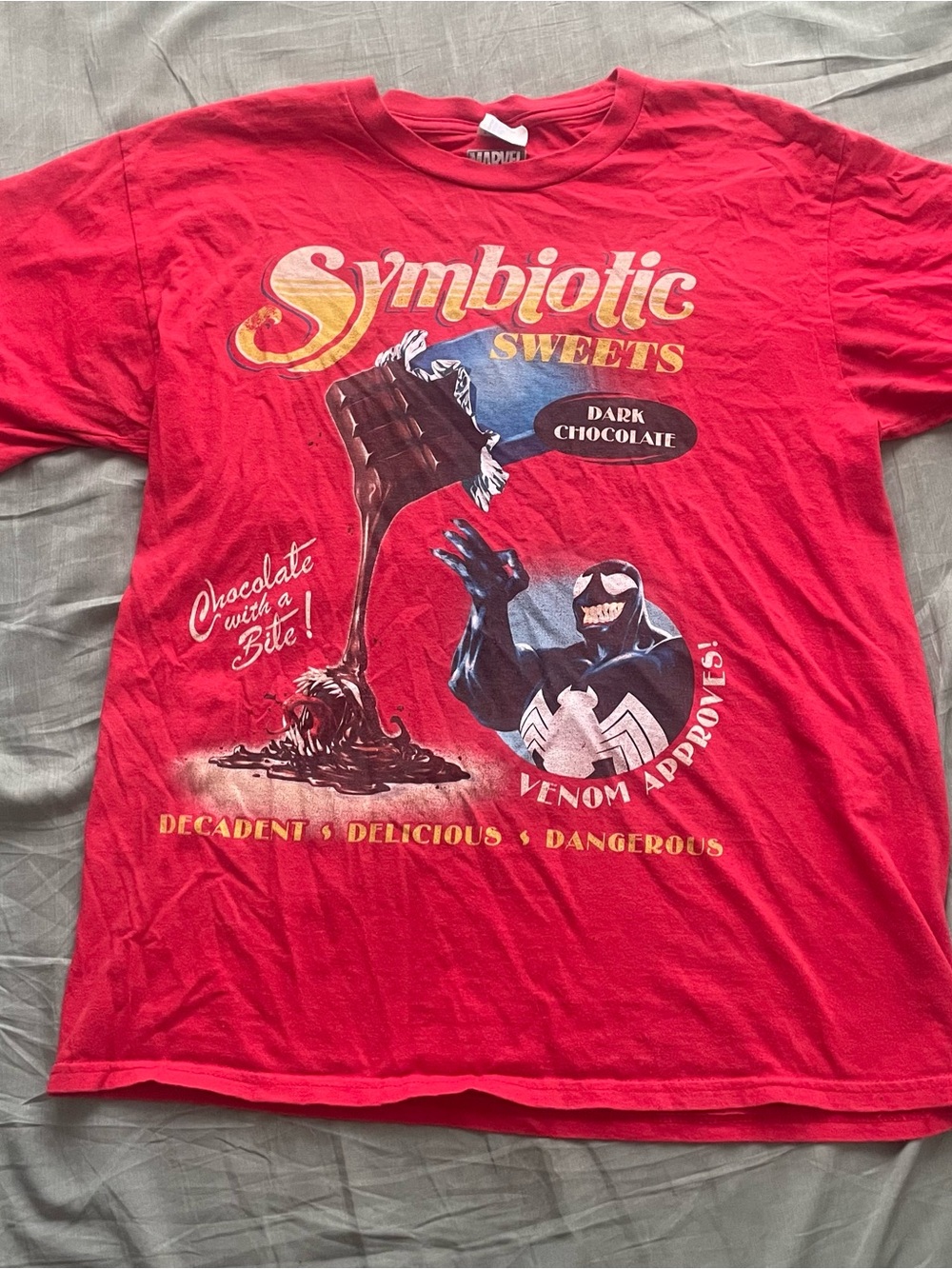 Marvel Red Symbiotic Sweets Venom Graphic Tee